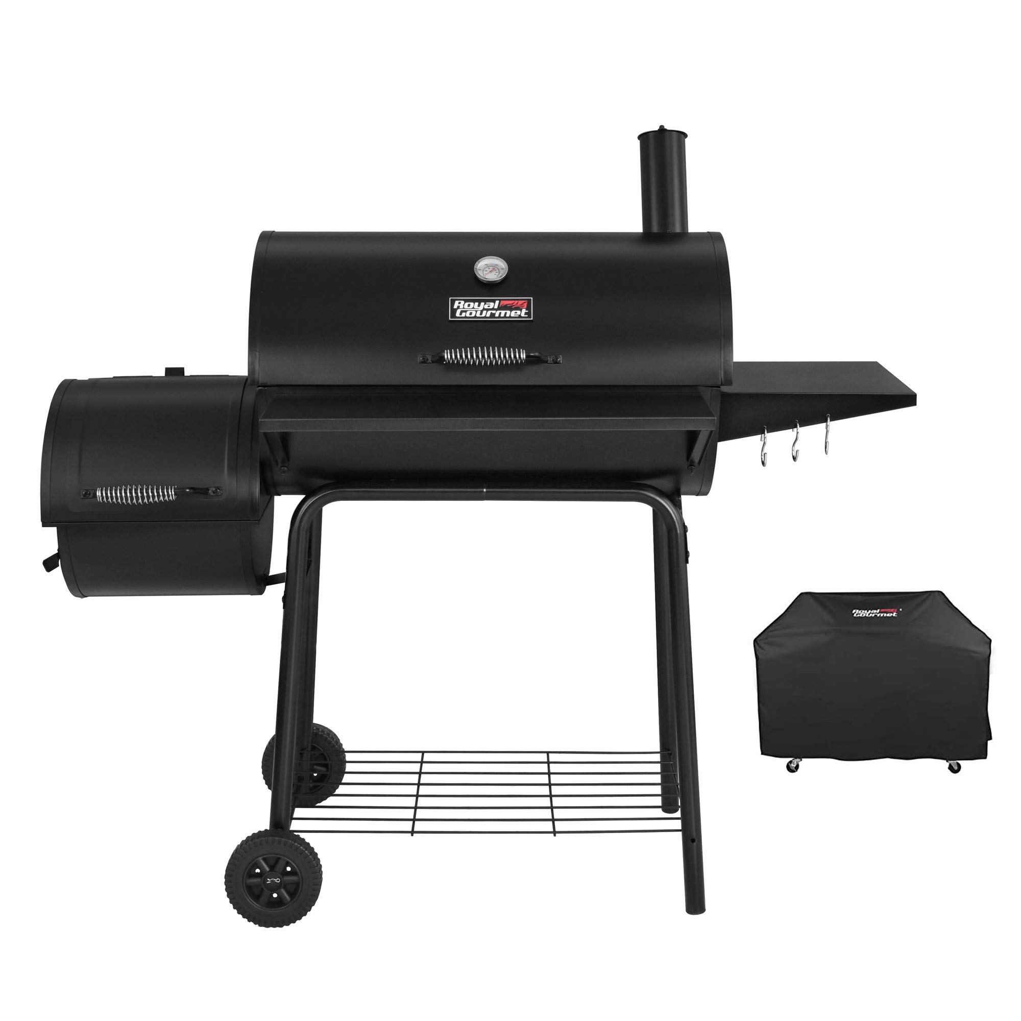 Royal Gourmet CC1830SC Charcoal Grill Offset Smoker with Cover