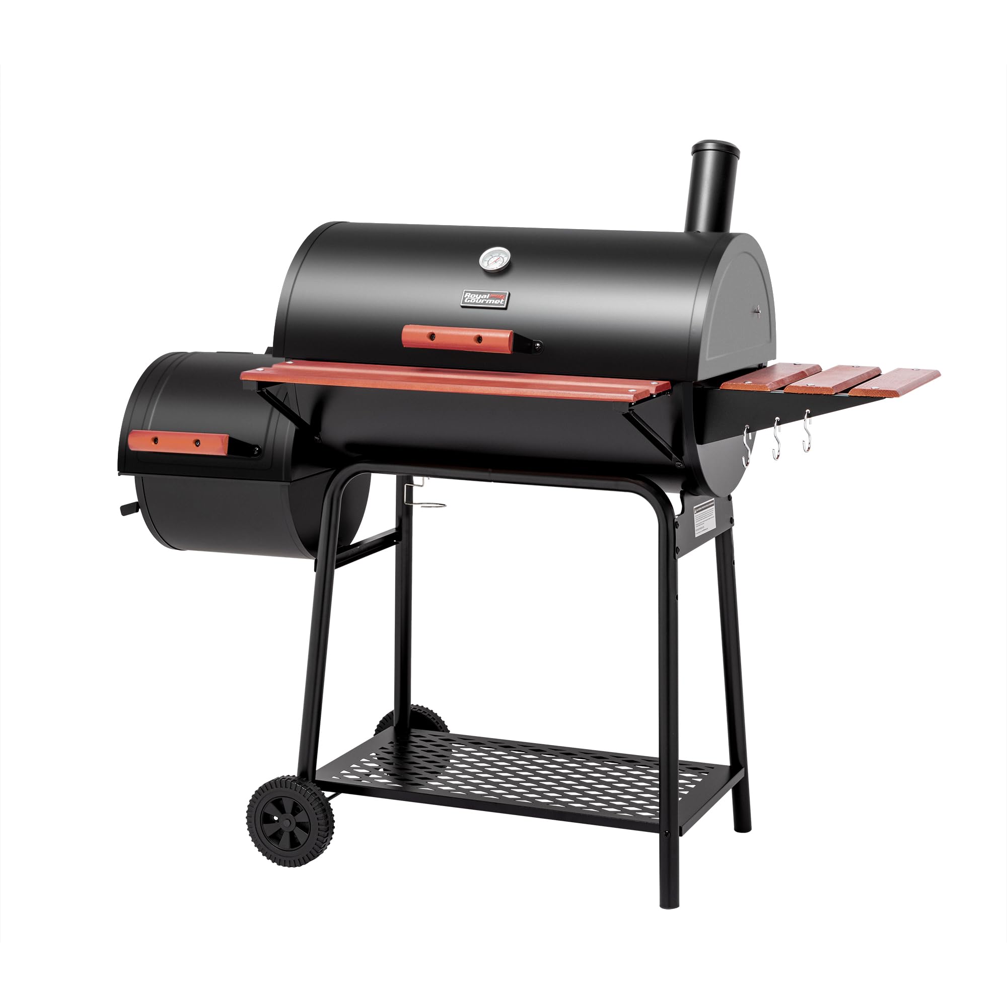 Royal Gourmet CC1830W Barrel Charcoal Grill with Offset Smoker